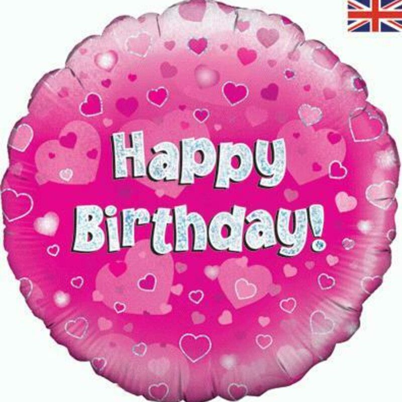 Dark Pink Happy Birthday Balloon