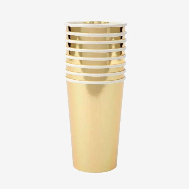 Gold Highball Cups Pack of 8
