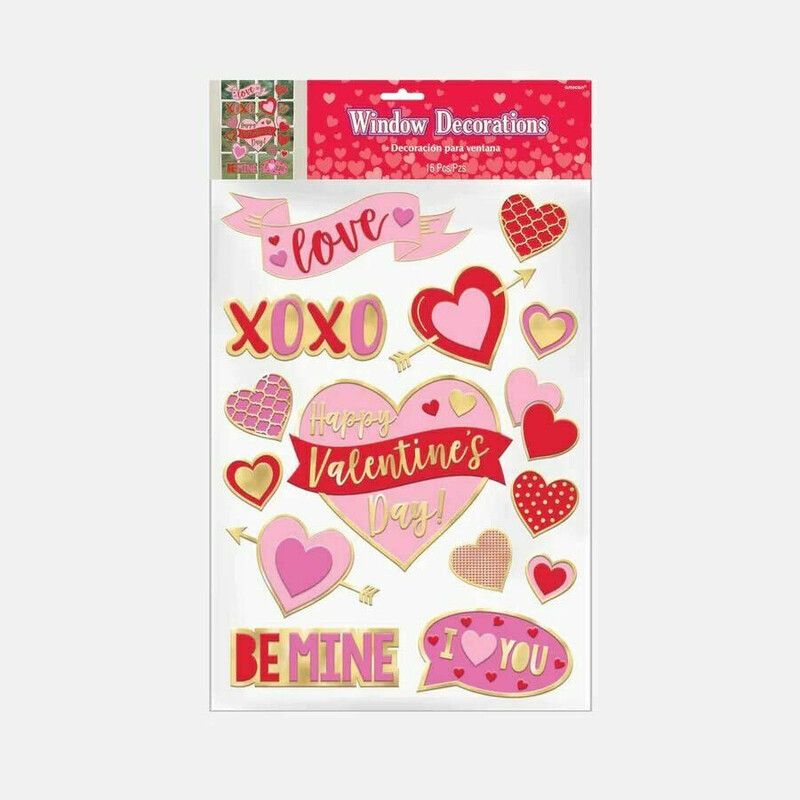Valentine's Embossed Window Stickers