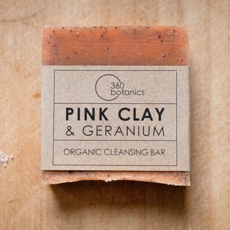 Pink Clay & Geranium Organic Cleansing Soap