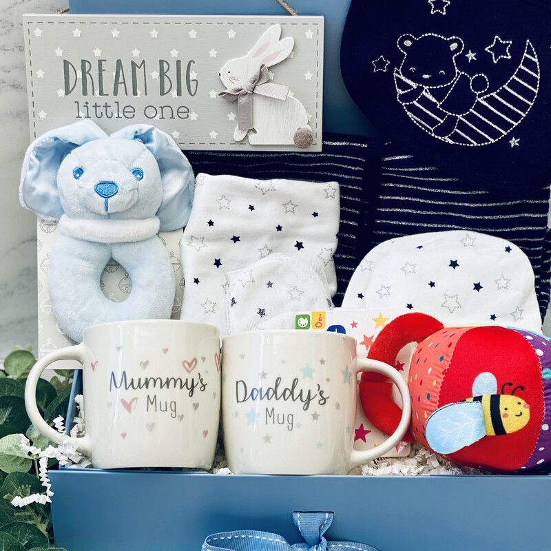 New Parents & Baby Gift Box - Blue Bear Large