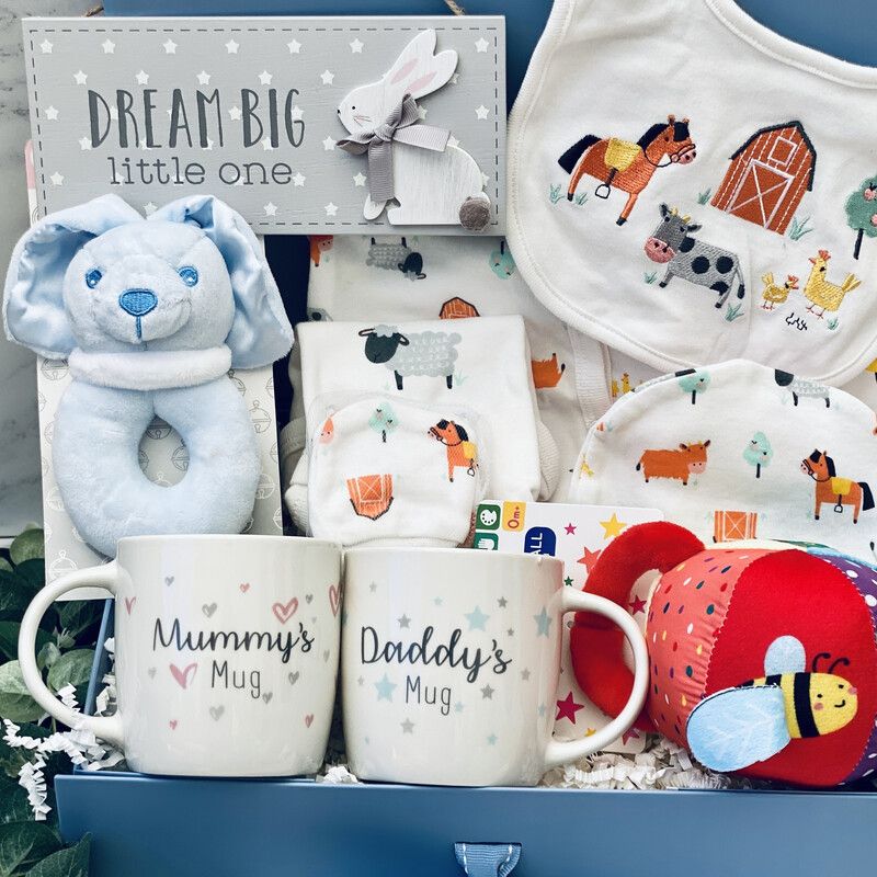New Parents & Baby Gift Box - White Farm Large