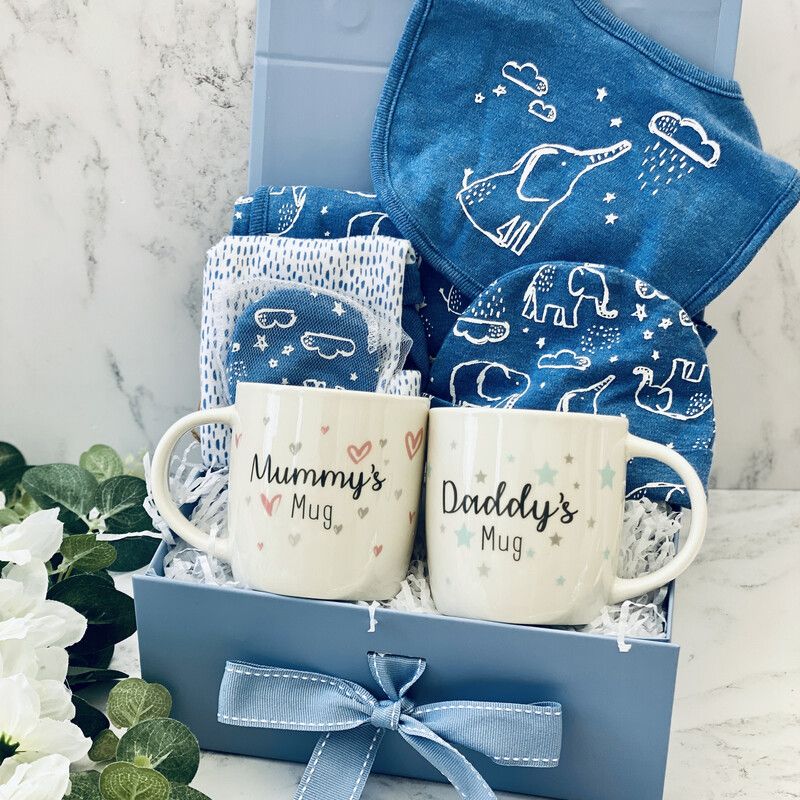 New Parents & Baby Gift Box - Blue Elephant Original