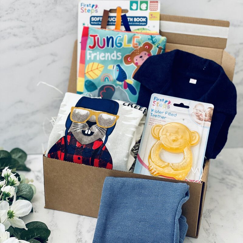 New Baby Boy Clothing & Toys Gift Box