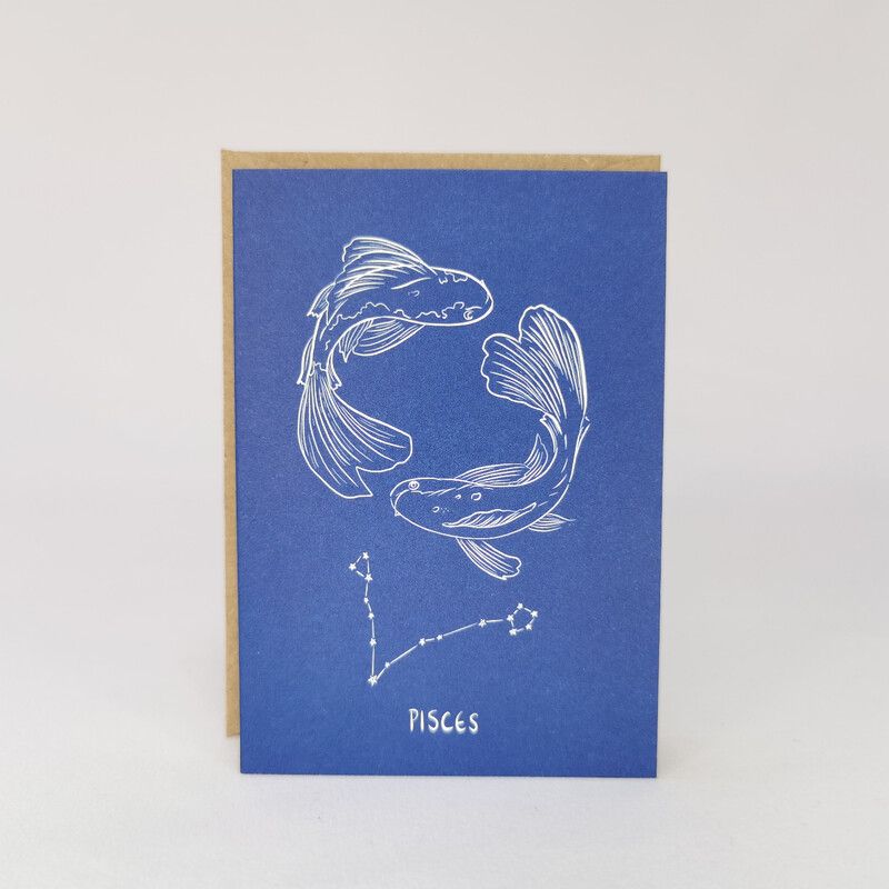 Jessica Illustrates Celestial Card A7 Pisces
