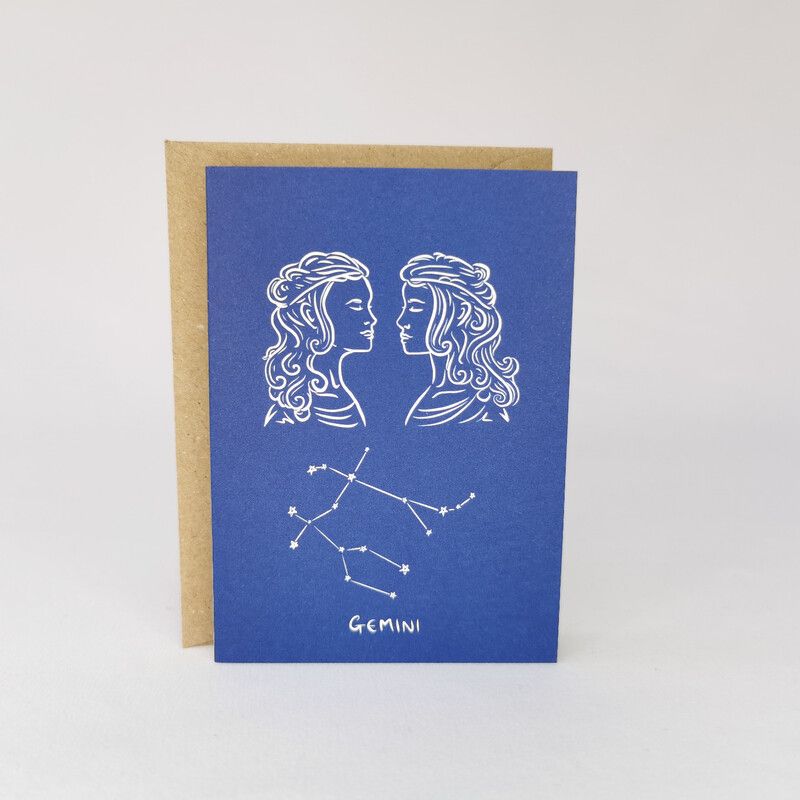 Jessica Illustrates Celestial Card A7 Gemini