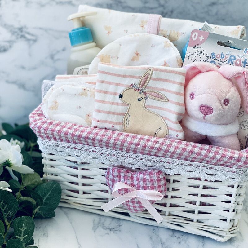 New Baby Girl Gift Hamper - Original Pink Bunny
