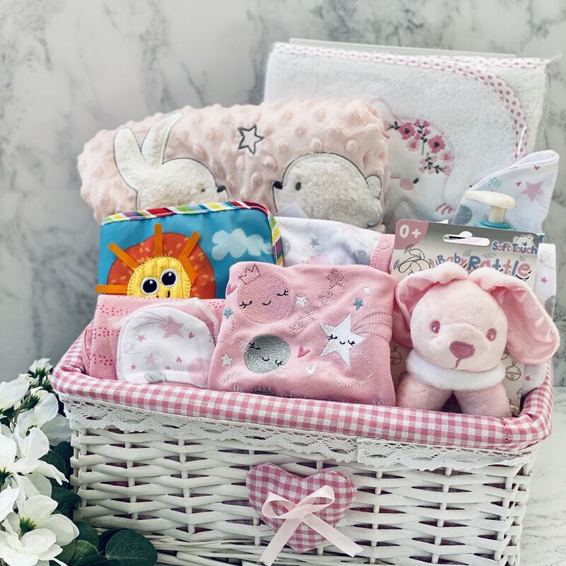 New Baby Girl Gift Hamper - Pink Space Large