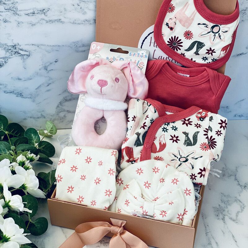 Premature Baby Girl Gift Box  - Pink Forest Animal