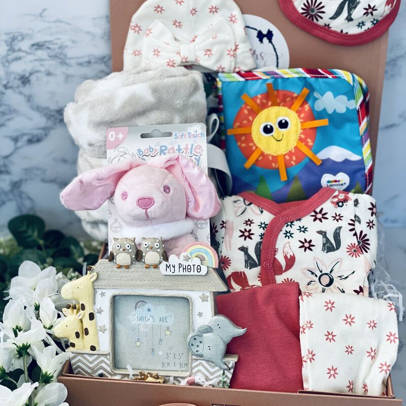 Premature Baby Girl Gift Box Large - Pink Forest Animal