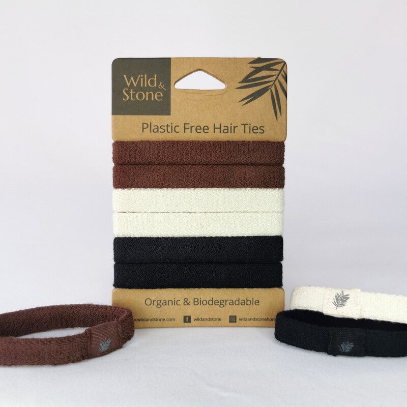 Wild and Stone Plastic Free Hair Ties – Natural