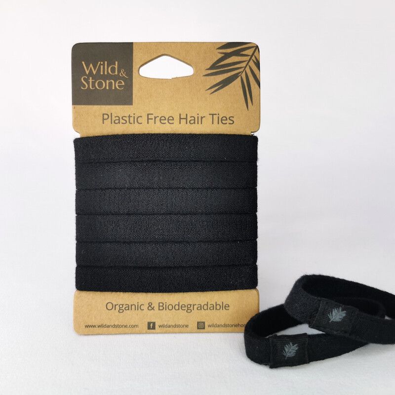 Wild and Stone Plastic Free Hair Ties – Black