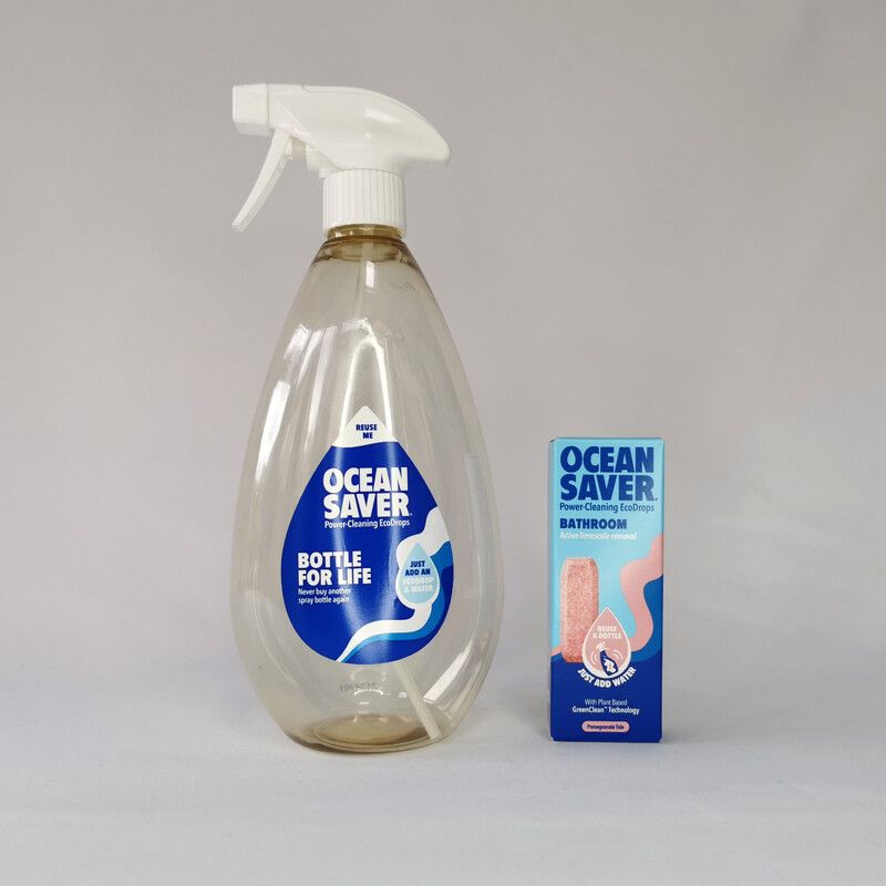 OceanSaver Bathroom Cleaner with Descaler + Bottle For Life – Pomegranate Tide
