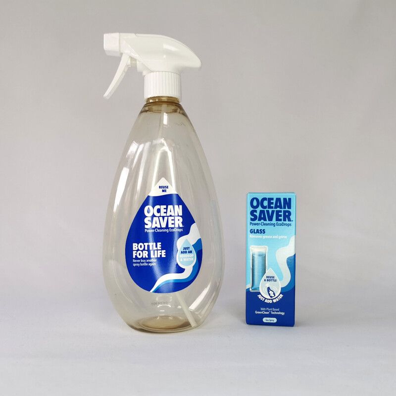OceanSaver Glass Cleaning Drops + Bottle For Life – Sea Spray