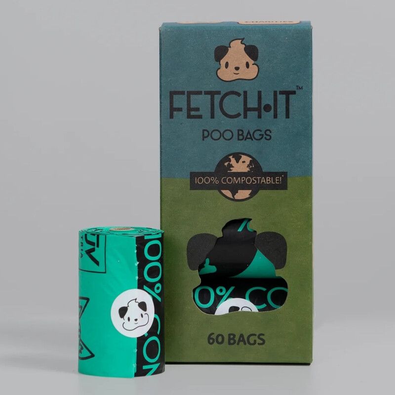 FETCH.IT Compostable Dog Poop Bags (60 Bags)