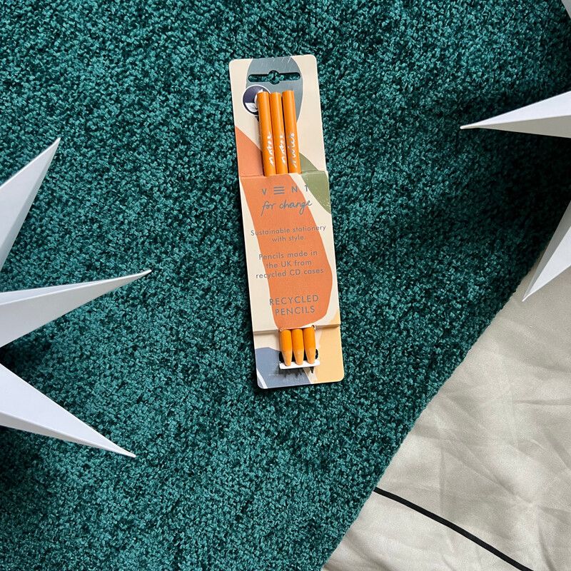 VENT For Change Recycled Pencils 3 Pack – Earth Orange