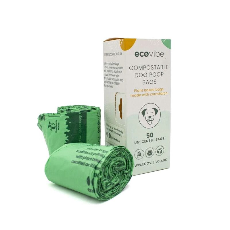 EcoVibe Biodegradable Dog Poop Bags - 50 Pack
