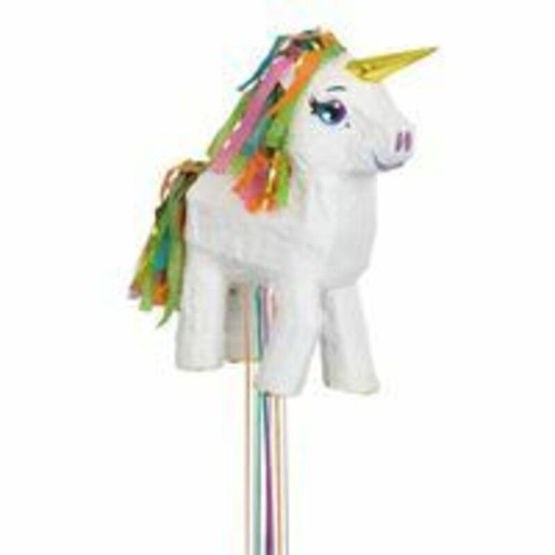Standard White Unicorn 3D Pull Piñata