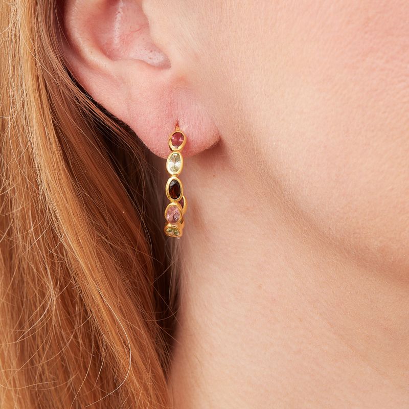 Multicoloured Tourmaline Gemstone Earrings