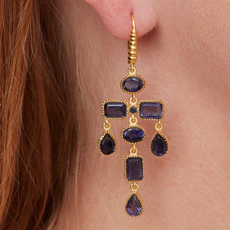 14K Gold Filled Stone Chandelier Earrings - many stone options — Hodel  McRae Jewelry