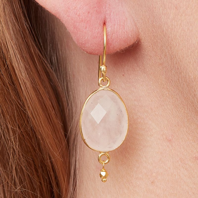 Rose Quartz Drop Earrings