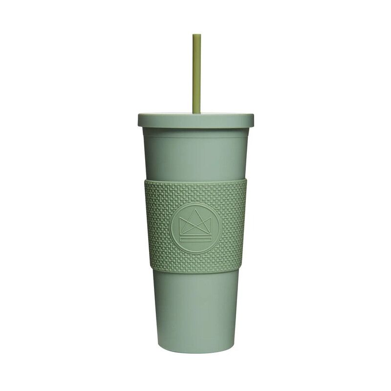Neon Kactus Double Walled Straw Cup - Happy Camper Green 22oz