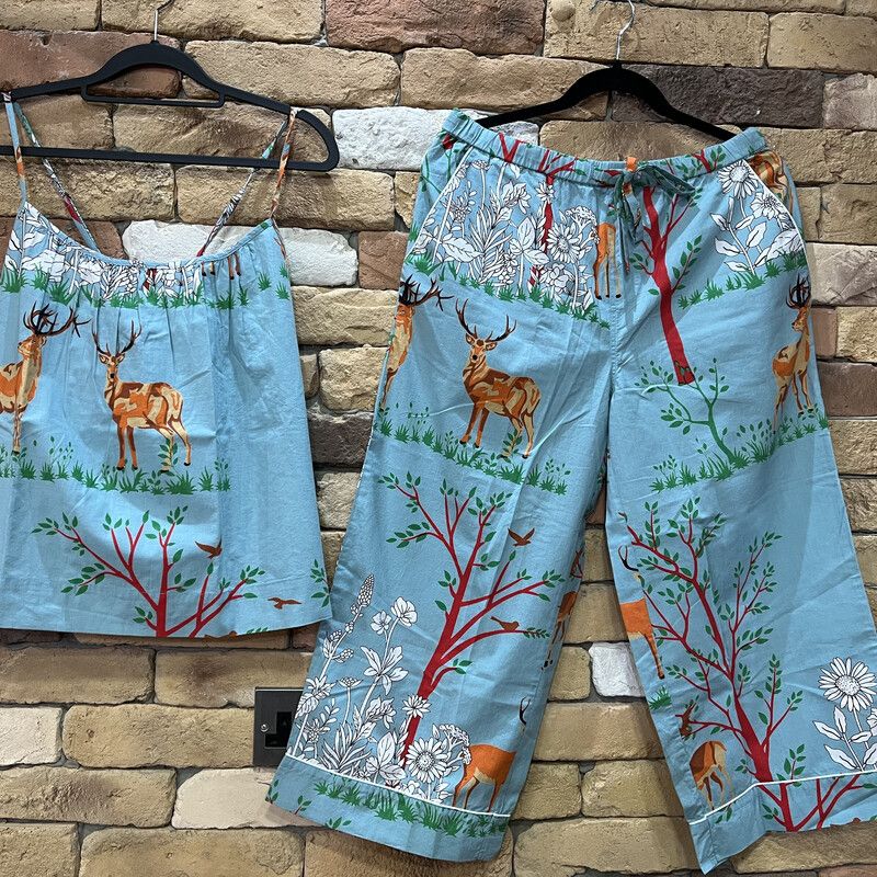 Cherry Blossom Reindeer Cami with 3/4 Bottoms