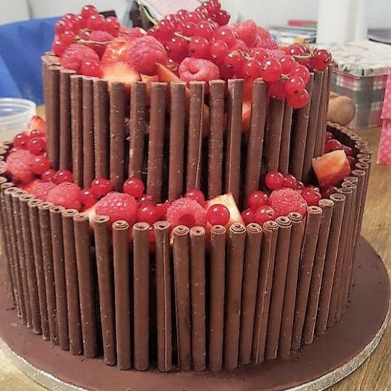 Choco-Berry Baton Cake