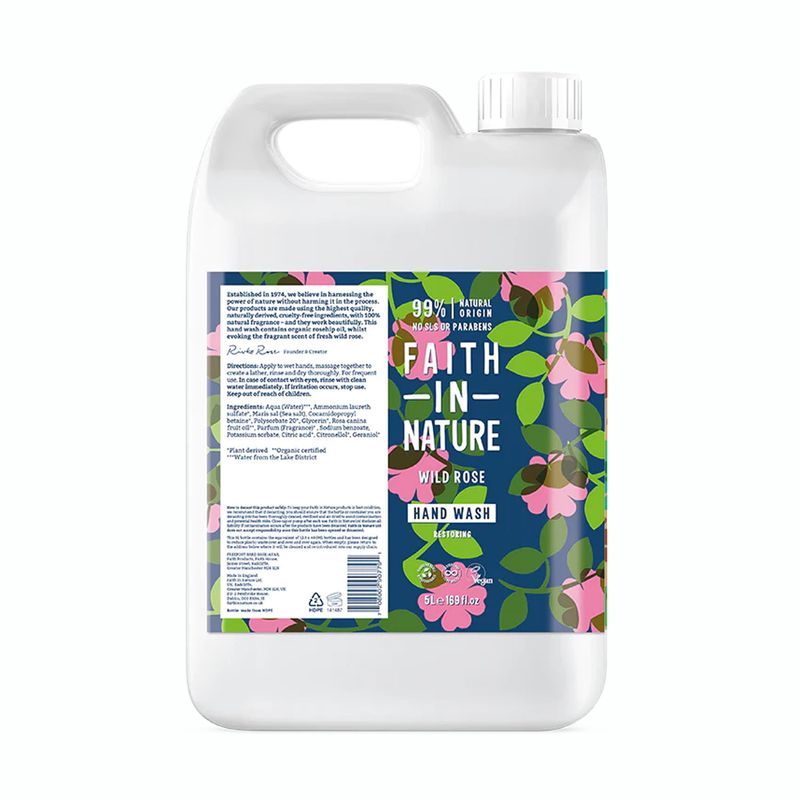 Faith in Nature Wild Rose 5ltr Hand Wash