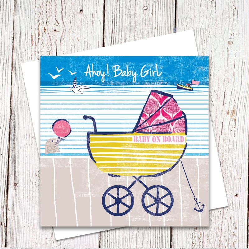 Ahoy! Baby Girl Card