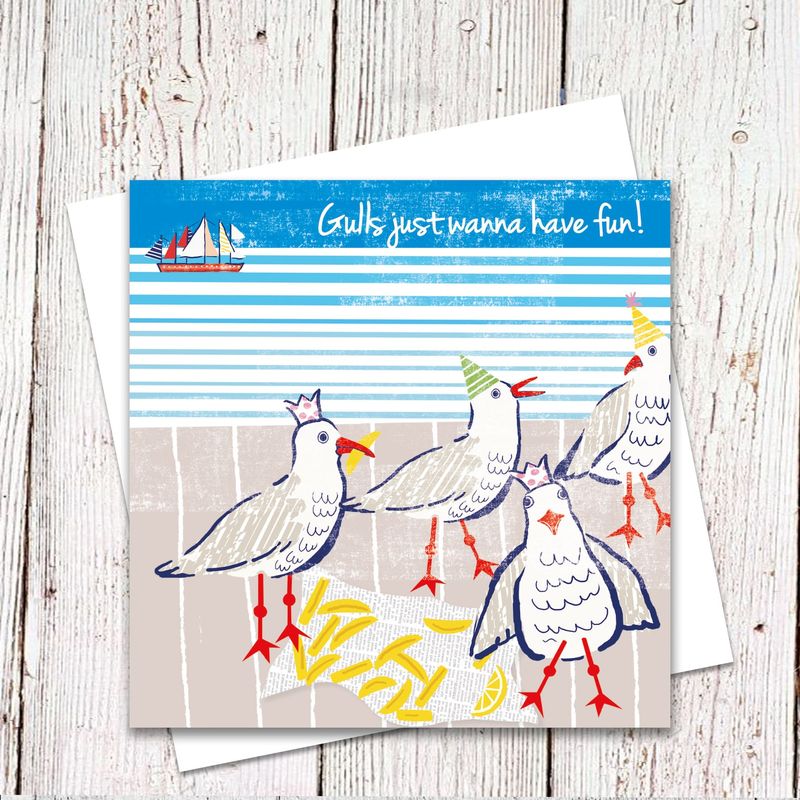 Gulls Just Want To Have Fun Card