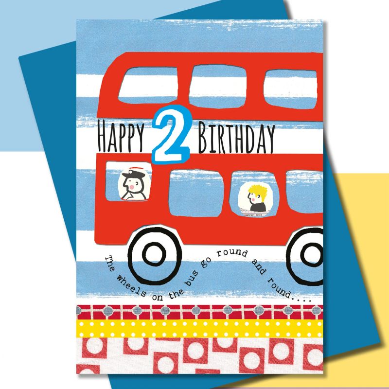 2nd Birthday Bus Card