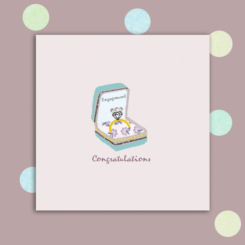 Congratulations Engagement Card embellished with small gems