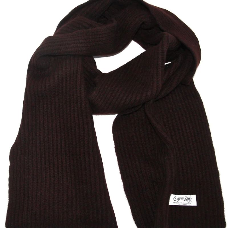 The Ribbed Scarf - Chocolate