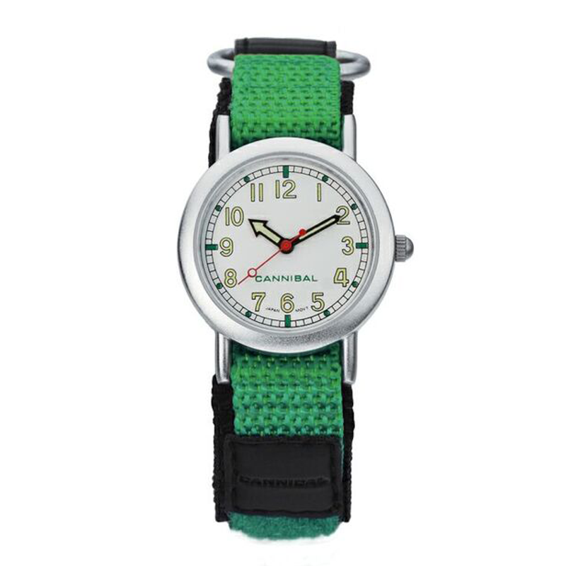 Cannibal Watch in Green with Velcro Strap