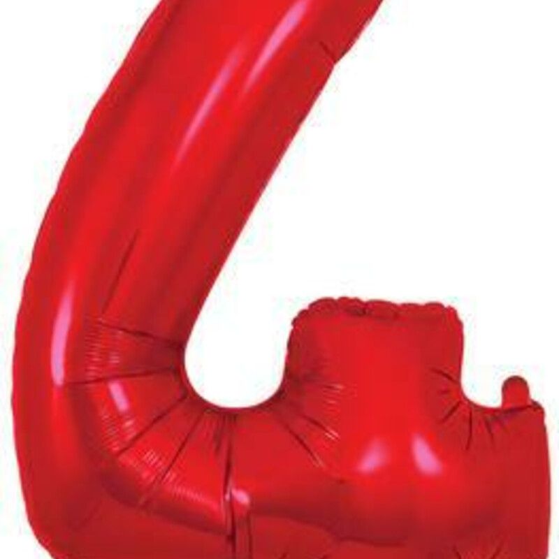 Big Balloon Number Red Supershape Balloon