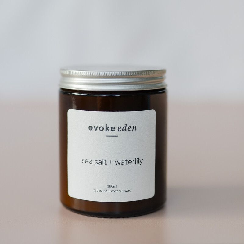 Sea Salt + Waterlily Candle